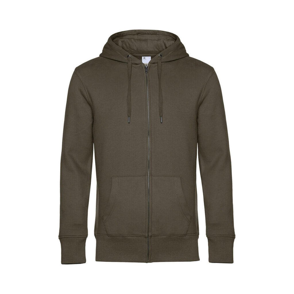 Bluza na zamek z kapturem KING (B&C) — Przód