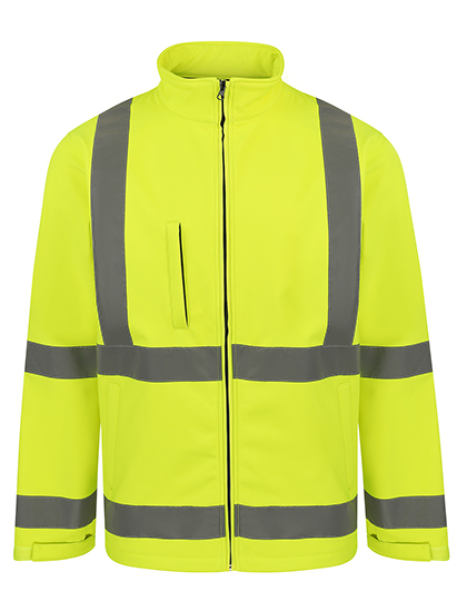 Softshell ostrzegawczy Hi-Vis Turku (Korntex) — Signal Orange, Tył
