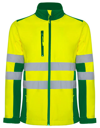 Softshell Hi-Vis Antares (Roly Workwear) — Garden Green 52, Tył