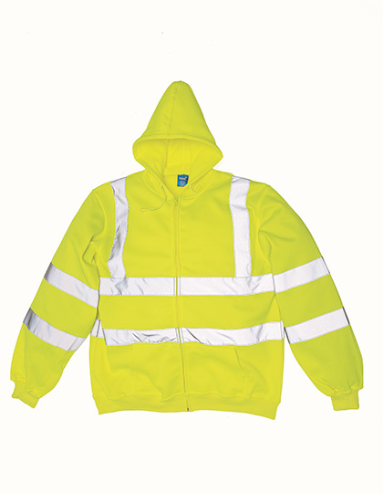 Bluza rozpinana Hi-Vis z kapturem (YOKO) — Hi-Vis Orange, Tył
